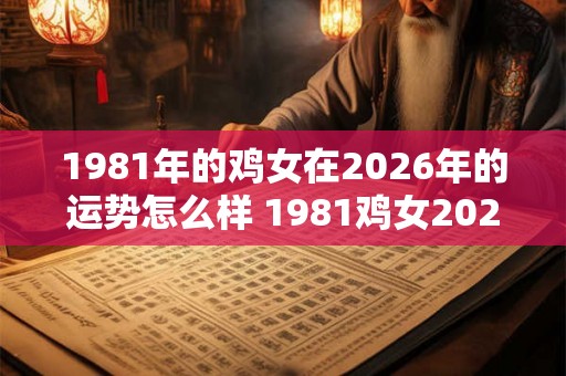 1981年的鸡女在2026年的运势怎么样 1981鸡女2026运势如何 1981年的鸡女在2026年的运势怎么样 1981鸡女2026运势如何