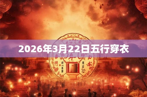 2026年3月22日五行穿衣