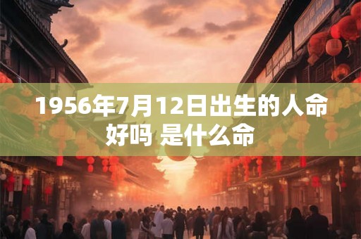 1956年7月12日出生的人命好吗 是什么命