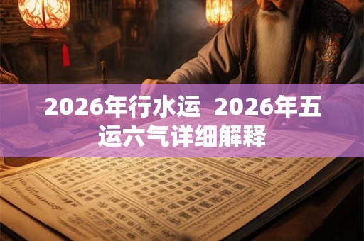 2026年行水运 2026年五运六气详细解释 2026年行水运 2026年五运六气详细解释