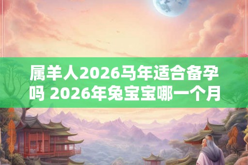 属羊人2026马年适合备孕吗 2026年兔宝宝哪一个月出生更好命