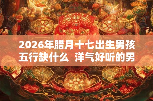 2026年腊月十七出生男孩五行缺什么  洋气好听的男孩名字