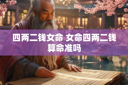 四两二钱女命 女命四两二钱算命准吗