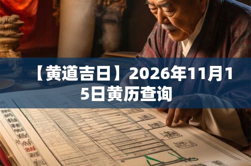【黄道吉日】2026年11月15日黄历查询