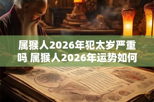 属猴人2026年犯太岁严重吗 属猴人2026年运势如何