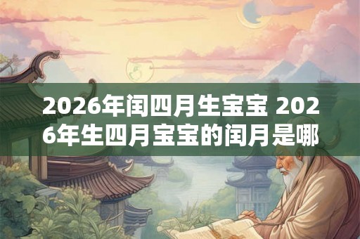 2026年闰四月生宝宝 2026年生四月宝宝的闰月是哪个月