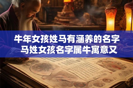 牛年女孩姓马有涵养的名字  马姓女孩名字属牛寓意又好