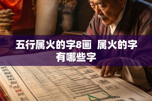 五行属火的字8画 属火的字有哪些字 五行属火的字8画 属火的字有哪些字
