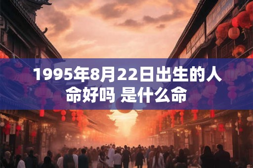 1995年8月22日出生的人命好吗 是什么命