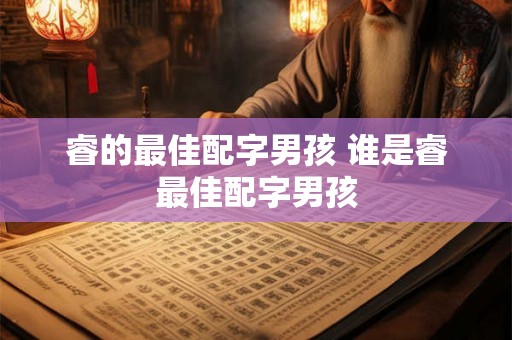 睿的最佳配字男孩 谁是睿最佳配字男孩
