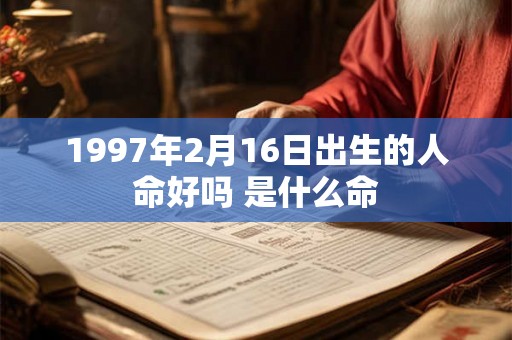 1997年2月16日出生的人命好吗 是什么命