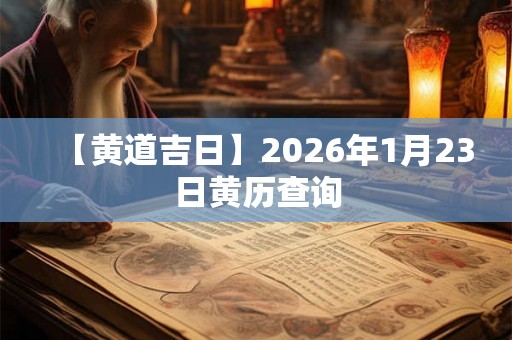 【黄道吉日】2026年1月23日黄历查询