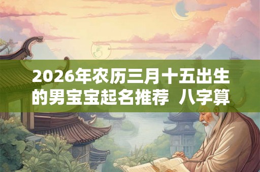 2026年农历三月十五出生的男宝宝起名推荐  八字算命