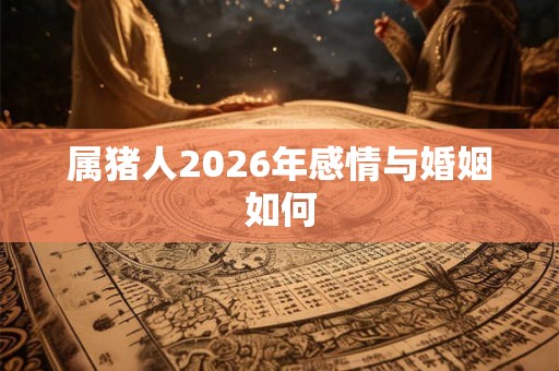 属猪人2026年感情与婚姻如何