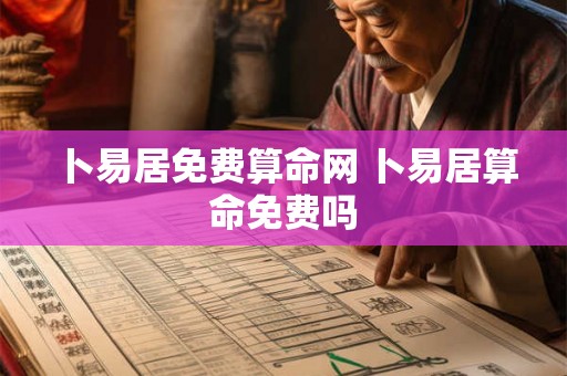 卜易居免费算命网 卜易居算命免费吗