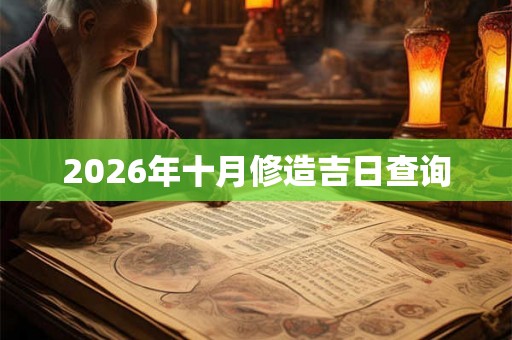 2026年十月修造吉日查询 2026年十月修造吉日查询