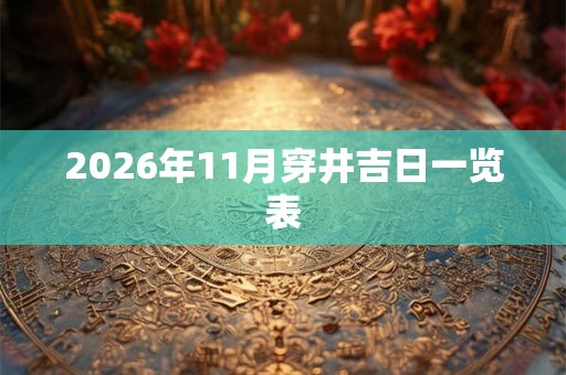 2026年11月穿井吉日一览表
