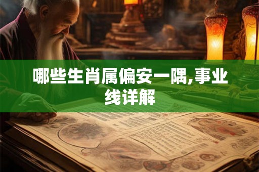 哪些生肖属偏安一隅,事业线详解 哪些生肖属偏安一隅,事业线详解