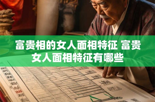 富贵相的女人面相特征 富贵女人面相特征有哪些