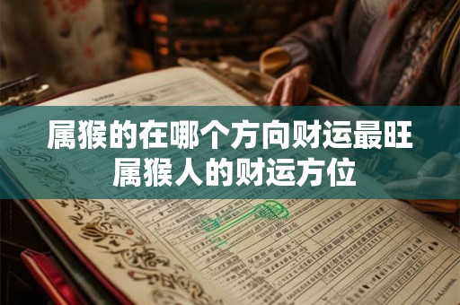属猴的在哪个方向财运最旺 属猴人的财运方位 属猴的在哪个方向财运最旺 属猴人的财运方位