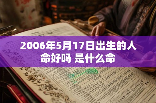 2006年5月17日出生的人命好吗 是什么命