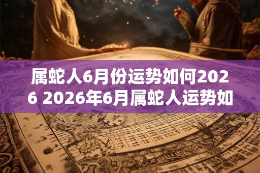 属蛇人6月份运势如何2026 2026年6月属蛇人运势如何