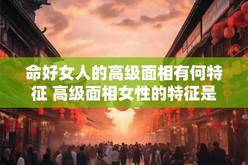 命好女人的高级面相有何特征 高级面相女性的特征是什么