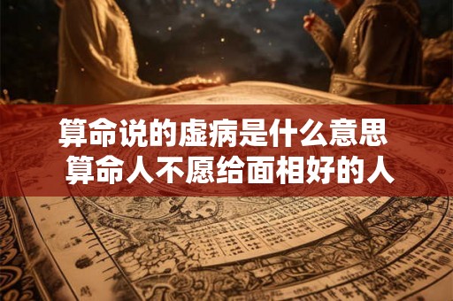 算命说的虚病是什么意思  算命人不愿给面相好的人说