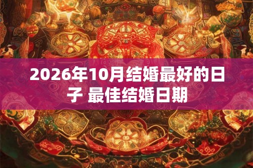 2026年10月结婚最好的日子 最佳结婚日期