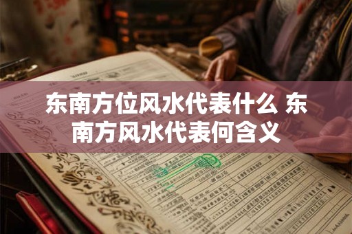 东南方位风水代表什么 东南方风水代表何含义