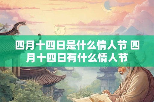 四月十四日是什么情人节 四月十四日有什么情人节 四月十四日是什么情人节 四月十四日有什么情人节