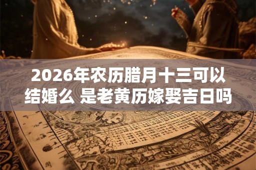 2026年农历腊月十三可以结婚么 是老黄历嫁娶吉日吗