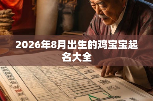 2026年8月出生的鸡宝宝起名大全