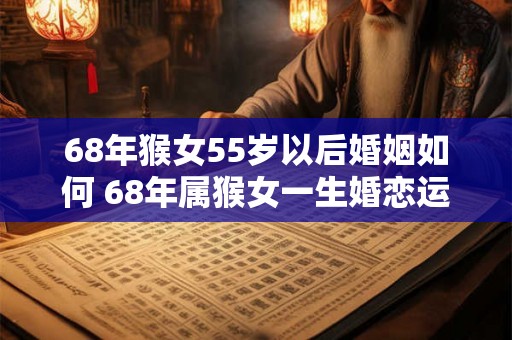 68年猴女55岁以后婚姻如何 68年属猴女一生婚恋运势
