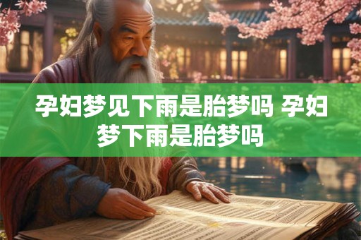 孕妇梦见下雨是胎梦吗 孕妇梦下雨是胎梦吗