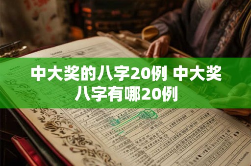中大奖的八字20例 中大奖八字有哪20例 中大奖的八字20例 中大奖八字有哪20例