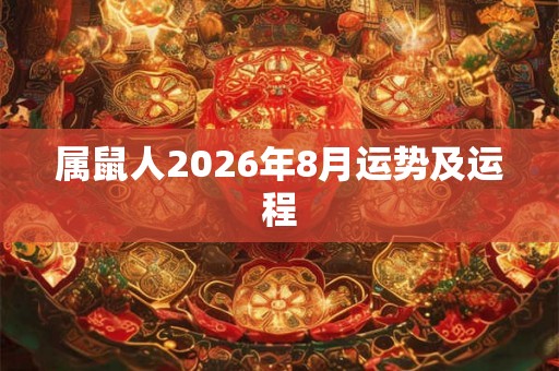 属鼠人2026年8月运势及运程 属鼠人2026年8月运势及运程