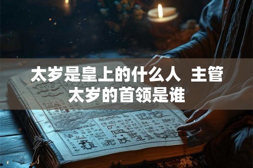 太岁是皇上的什么人  主管太岁的首领是谁