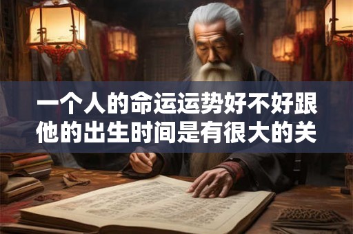 一个人的命运运势好不好跟他的出生时间是有很大的关系的