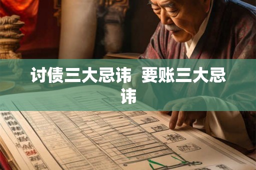 讨债三大忌讳 要账三大忌讳 讨债三大忌讳 要账三大忌讳