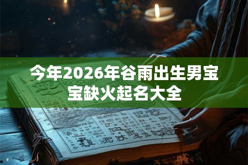 今年2026年谷雨出生男宝宝缺火起名大全