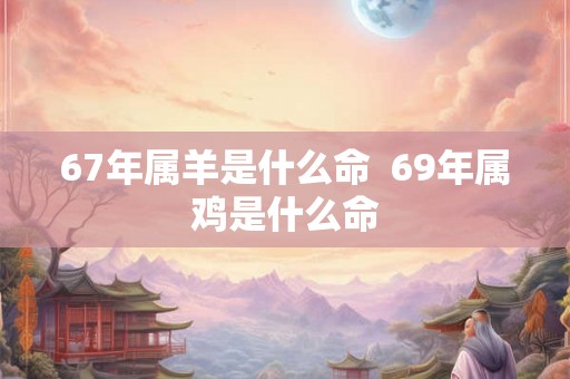 67年属羊是什么命  69年属鸡是什么命