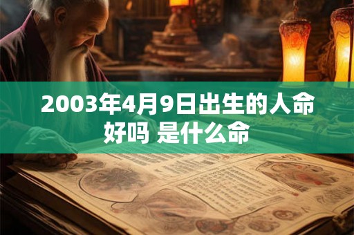 2003年4月9日出生的人命好吗 是什么命