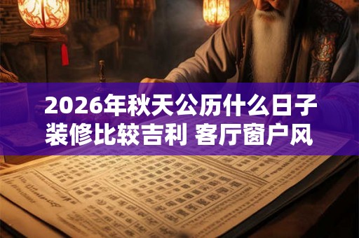 2026年秋天公历什么日子装修比较吉利 客厅窗户风水