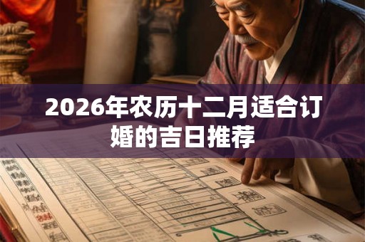 2026年农历十二月适合订婚的吉日推荐