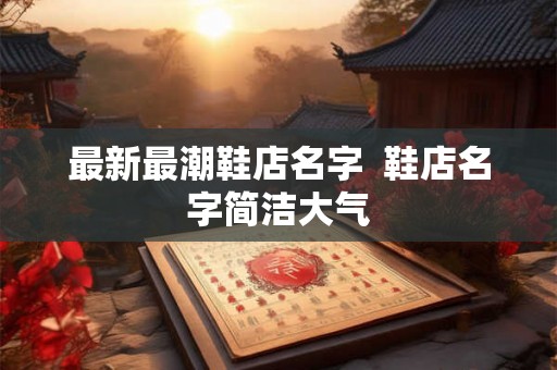 最新最潮鞋店名字  鞋店名字简洁大气