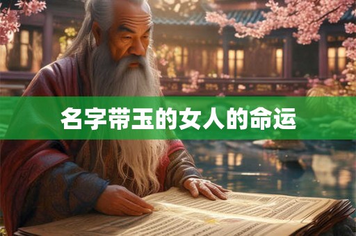名字带玉的女人的命运