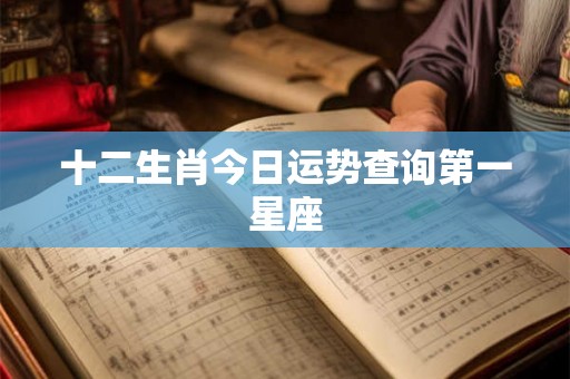 十二生肖今日运势查询第一星座
