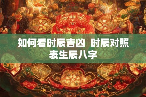 如何看时辰吉凶  时辰对照表生辰八字