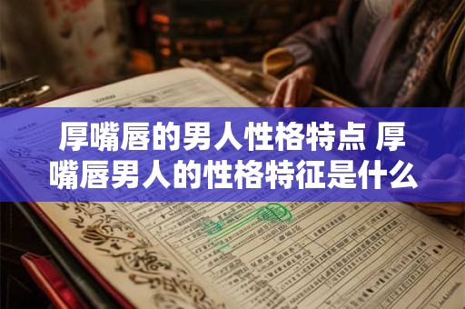 厚嘴唇的男人性格特点 厚嘴唇男人的性格特征是什么